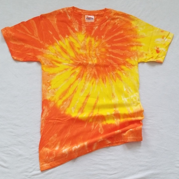 Orange and yellow tie dye shirt Clearance